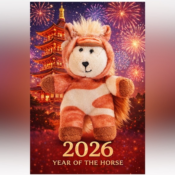 Starbucks 2026 Year of the Horse Plush and Keychain - Picture 4 of 4